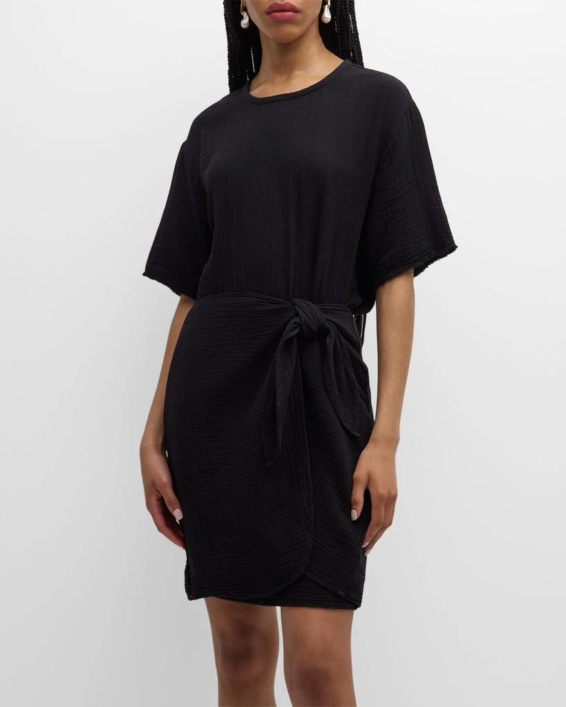XIRENA Emme Cotton Gauze Mini Wrap Dress 3