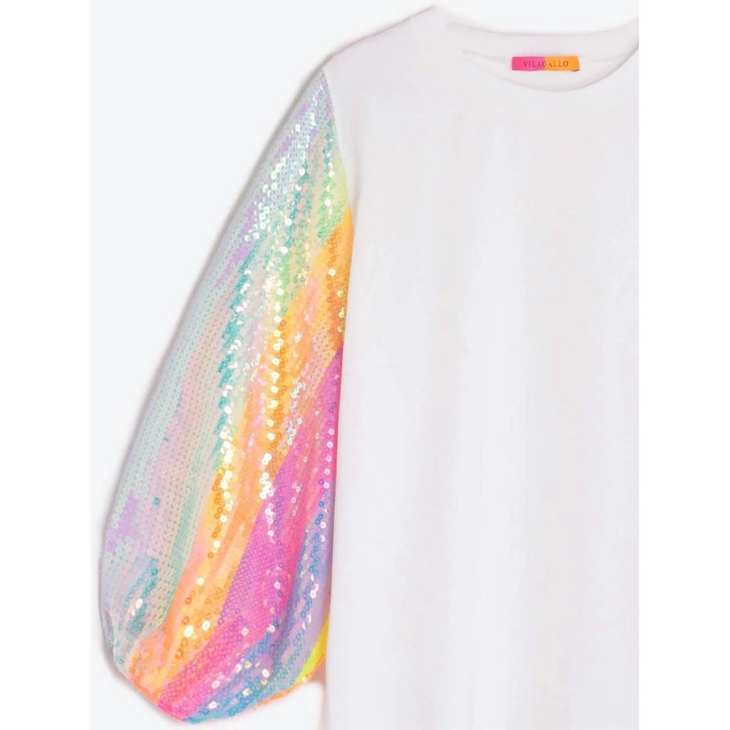 VILAGALLO Vilagallo - Sequin Sleeve Strip Top 4