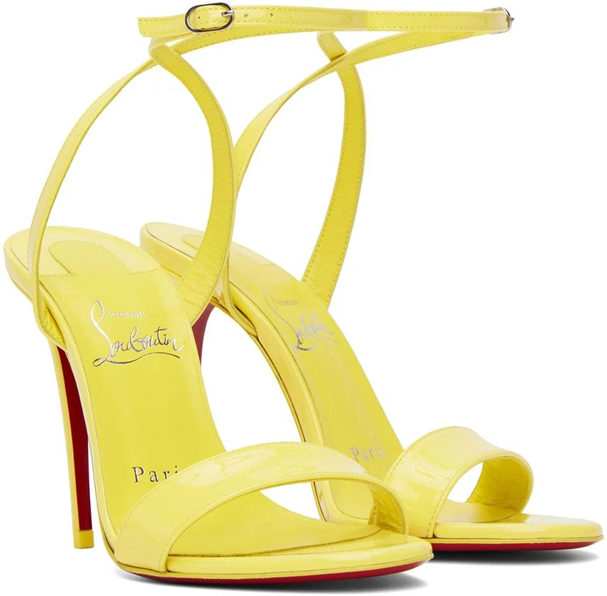 Christian Louboutin Yellow Loubigirl 100 Heeled Sandals 4