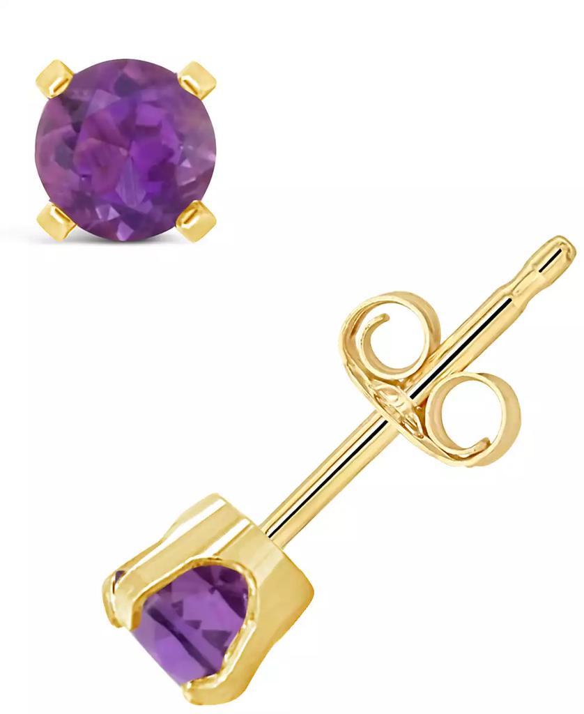 Macy's Gemstone Stud Earrings in 14K Yellow Gold