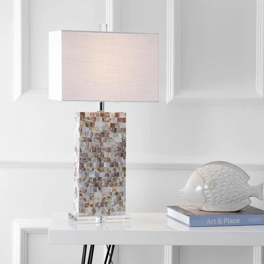 JONATHAN Y Cannon 29" Seashell and Crystal LED Table Lamp 3