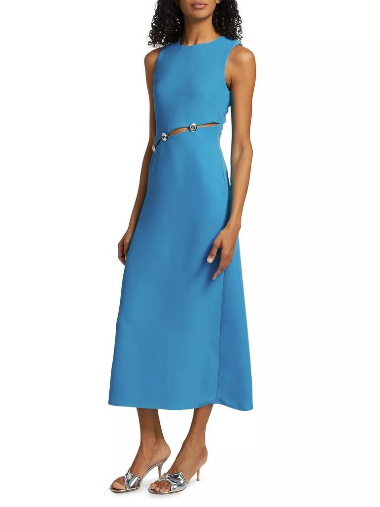 Simon Miller Simm Asymmetric Buttoned Midi Dress 4
