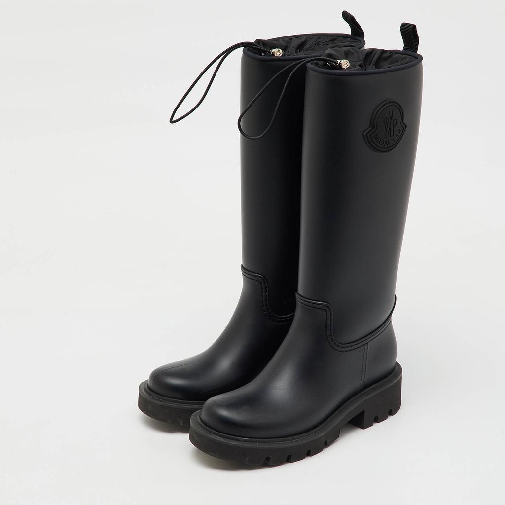 Moncler Moncler Black Rubber Kickstream High Rain Boots Size 37