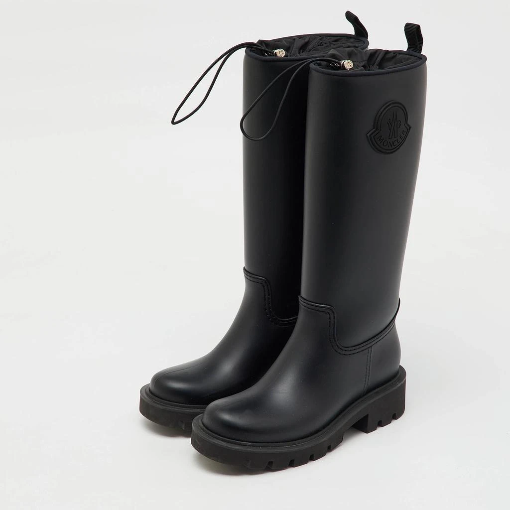 Moncler Moncler Black Rubber Kickstream High Rain Boots Size 37 2