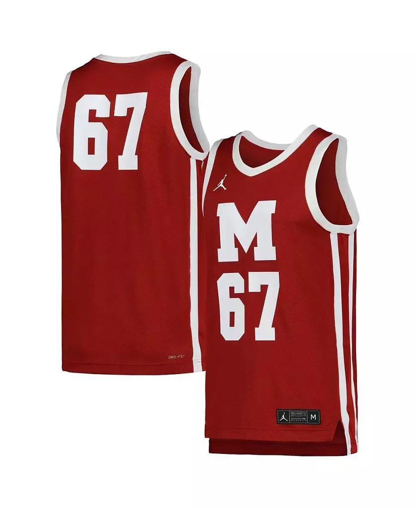 Jordan Men's Maroon Morehouse Maroon Tigers Replica Basketball Jersey 1