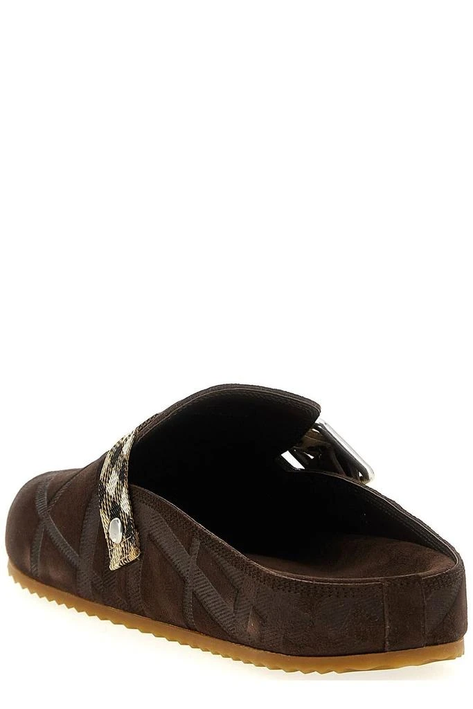 Burberry Burberry Checked Buckle Detailed Sabots 3