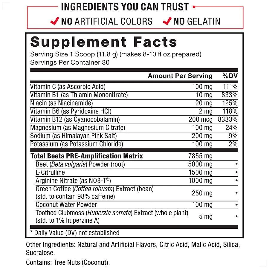 Force Factor Total Beets Pre-Workout Powder Fruit Punch 4