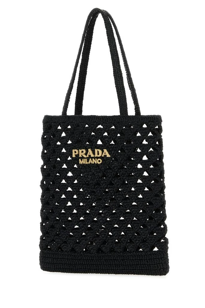 Prada Black straw handbag 1