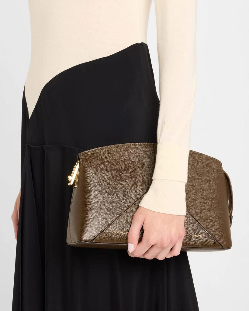 Victoria Beckham The Victoria Zip Leather Clutch Bag 2