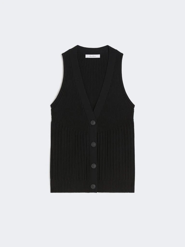 Max Mara Cotton yarn and viscose crepe gilet 4