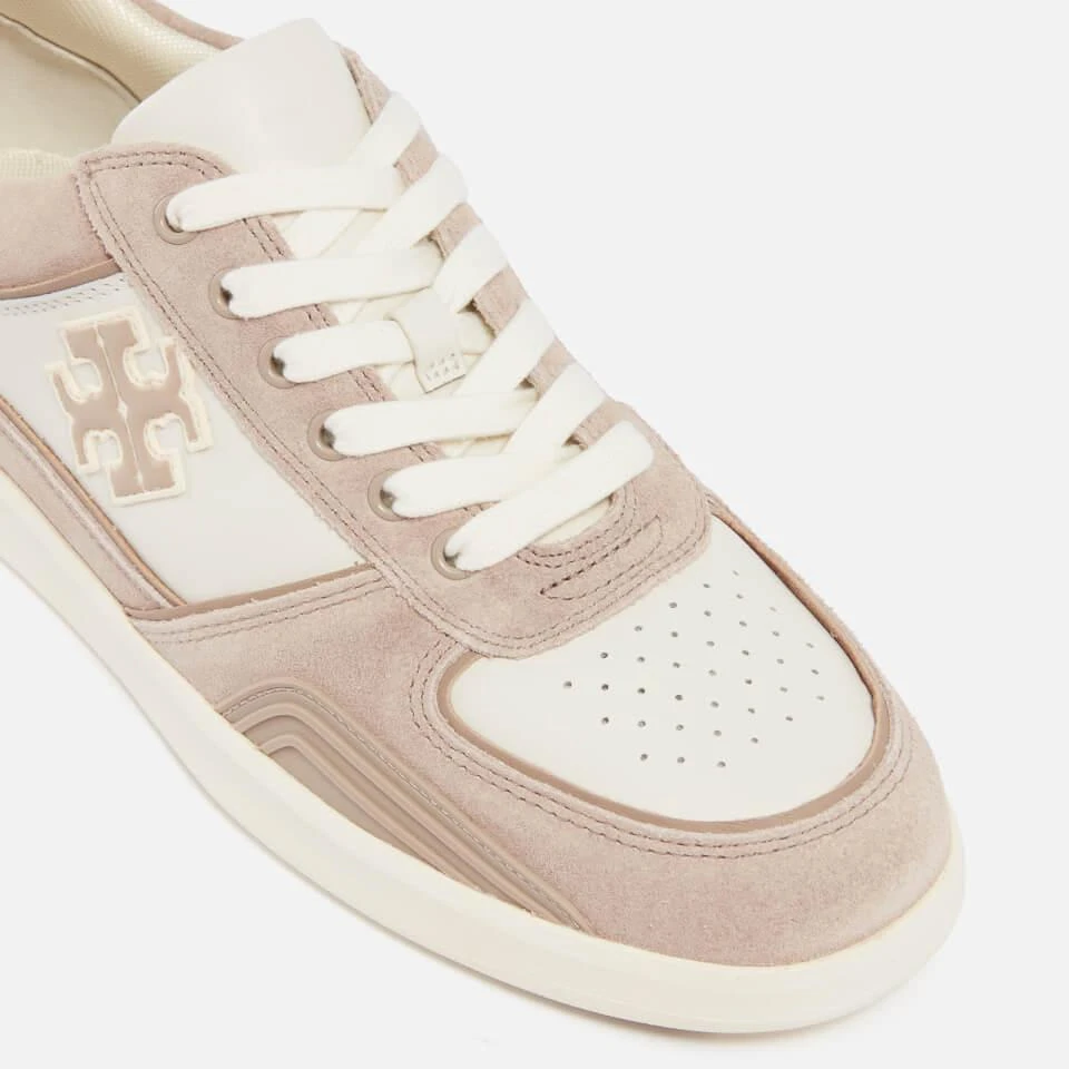 Tory Burch TORY BURCH WOMEN'S CLOVER LEATHER AND SUEDE TRAINERS 3