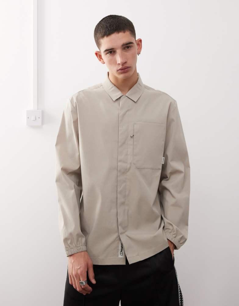 Berghaus Berghaus Shirt explorer long sleeve overshirt in taupe