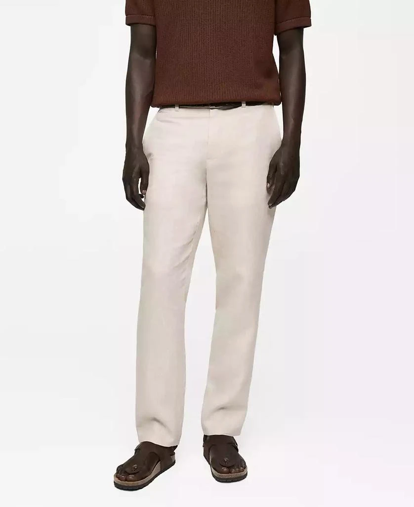 Mango Men's Slim-Fit Linen Pants 1