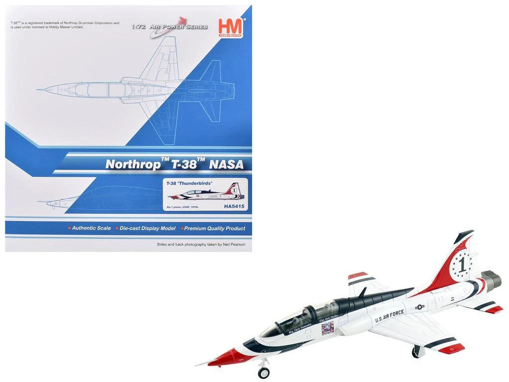Hobby Master Northrop T-38 NASA Aircraft "#1 Thunderbirds" (1970s) United States Air Force "Air Power Series" 1/72
