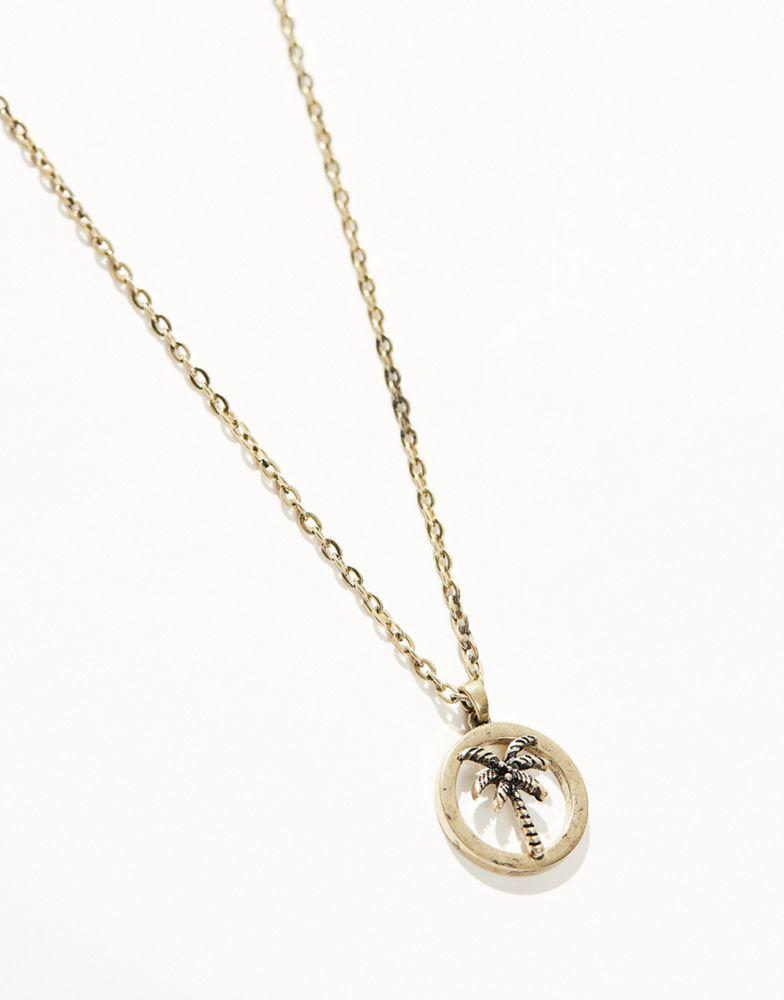 Classics 77 Classics 77 palm tree pendant necklace in gold