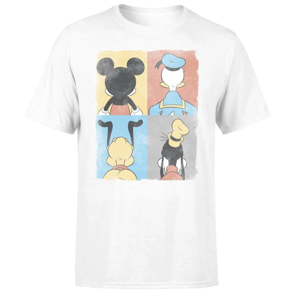 undefined Donald Duck Mickey Mouse Pluto Goofy Tiles Men's T-Shirt - White 1