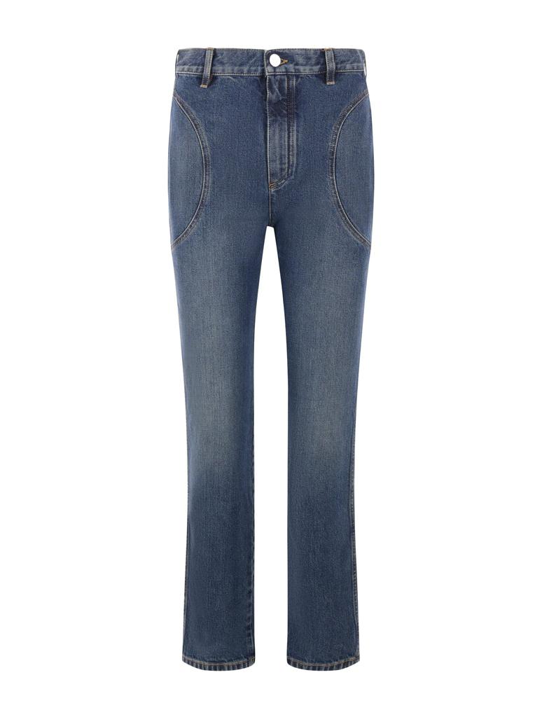 デニム・ジーパン Alaia Highwaist jeans ALAÏA LIGHT BLUE HIGH WAISTED ROUND JEANS |ALAÏA US