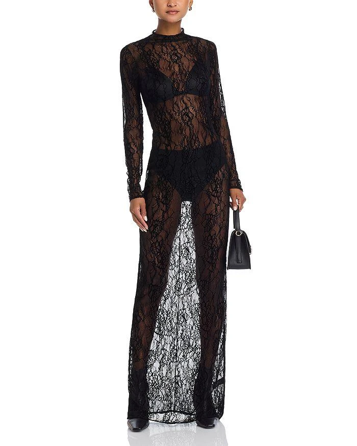 Good American Long Sleeve Lace Gown 3