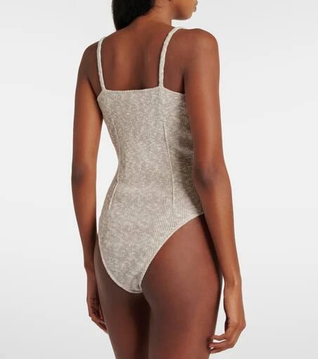 Magda Butrym Knitted linen and cotton bodysuit 4