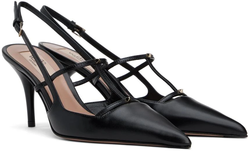 Valentino Black Sling Back Heels 4