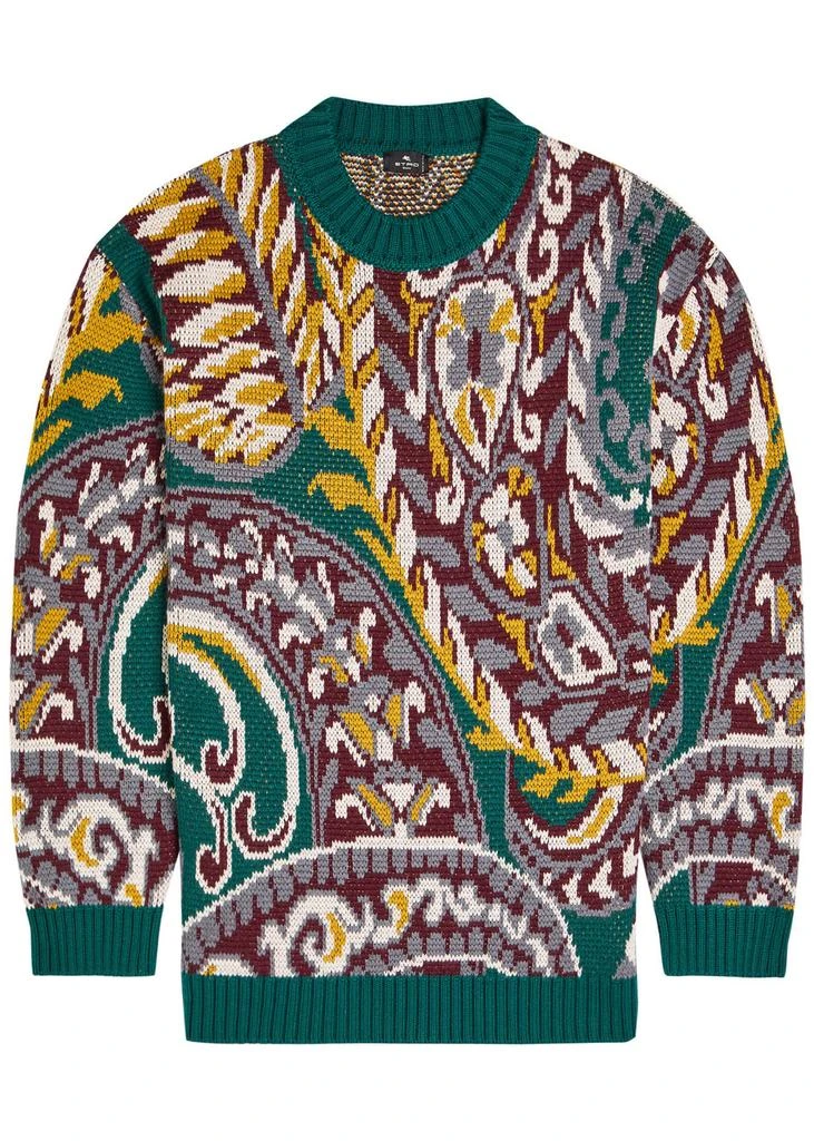 ETRO Patterned wool-blend jumper 1