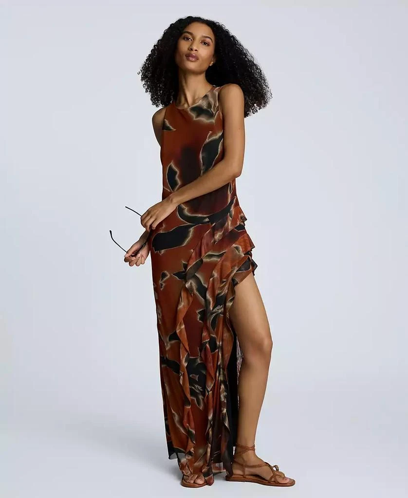 Kenneth Cole Women's Printed Ruffled High-Low Maxi Dress 2