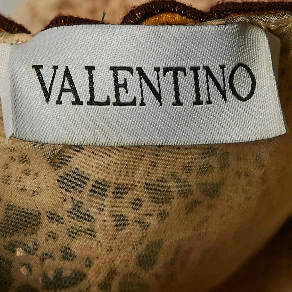 Valentino Valentino Beige Guipure Lace Patch Detail Mini Dress XS 4