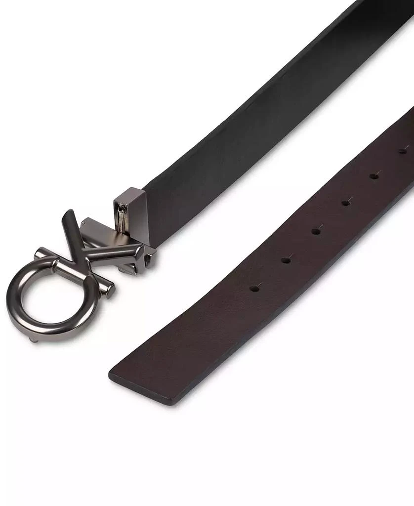 Calvin Klein Men's Monogram Buckle Reversible Leather Belt 3