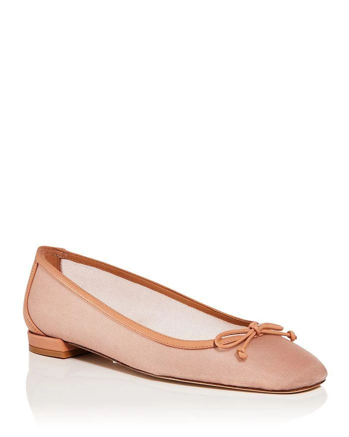 Stuart Weitzman Women's Arabella Mesh Bow Ballet Flats 1