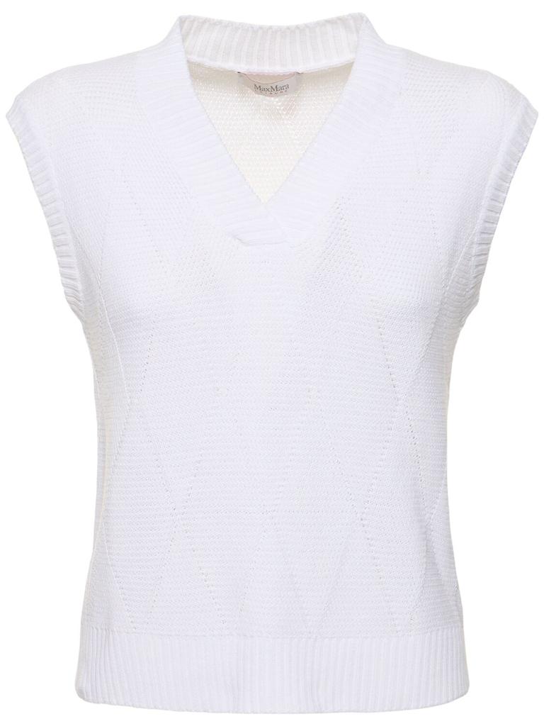 ベスト・ジレ Max Mara LANOSO4 - Teddy fabric vest cape Teddy-fabric gilet cape, colonial | 