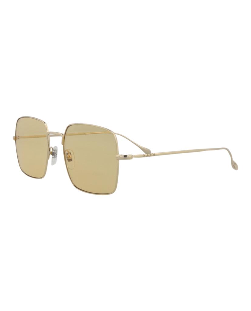 Gucci Square-Frame Metal Sunglasses