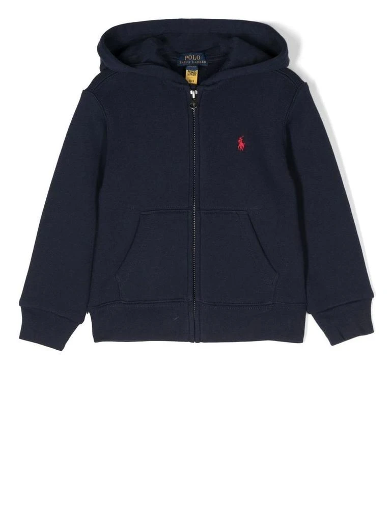 Ralph Lauren Polo Ralph Lauren Navy Blue Hoodie With Zip Closure 1
