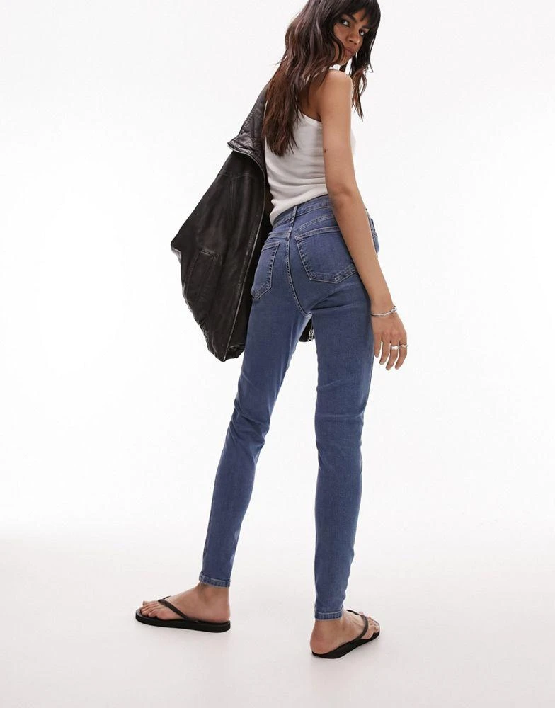 Topshop Topshop high rise Jamie jeans in mid blue 3