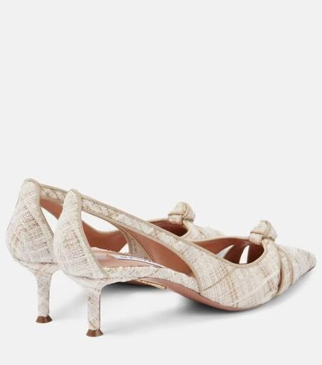 Aquazzura Premiere 50 cutout tweed pumps 2