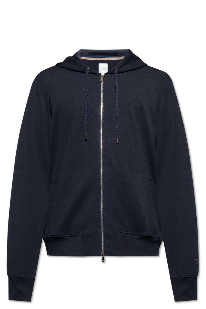 Studio Nicholson Fleece Back Zip Through Hoodie With Logo