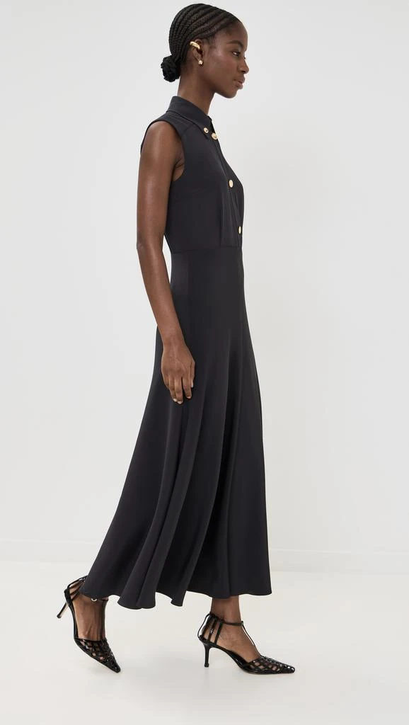 Brandon Maxwell Sleeveless Relaxed Fit Shirtdress with Quarter Placket 3