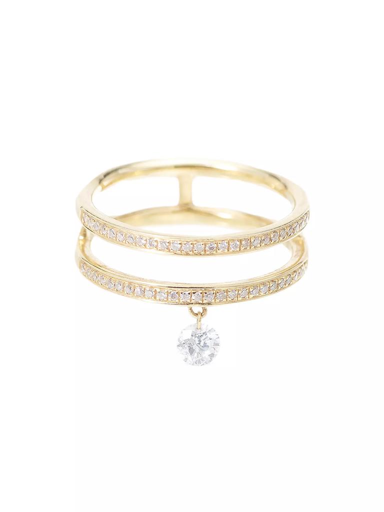 Persée Zeus 18K Yellow Gold & 0.38 TCW Diamond Two-Row Ring