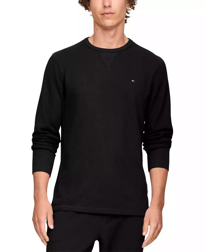 Tommy Hilfiger Men's Waffle-Knit Long-Sleeve Crewneck Thermal Top 1