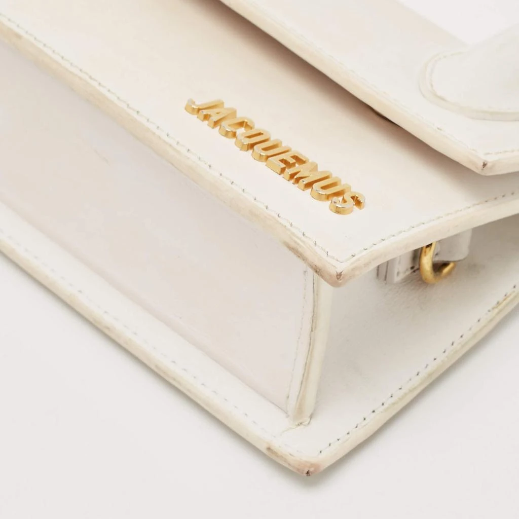 Jacquemus Jacquemus White Leather Long Le Chiquito Top Handle Bag 11