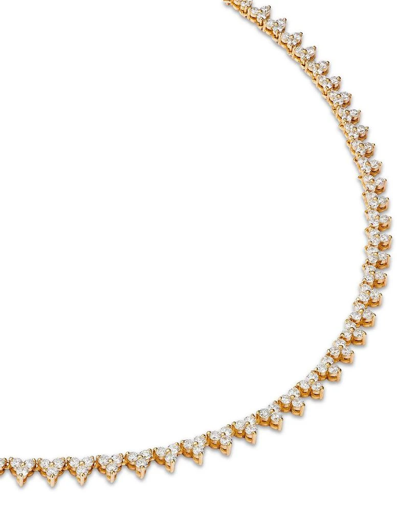 Moon & Meadow Lumeniri 14K Yellow Gold Lab Grown Diamond Trilogy Collar Necklace, 16" 3