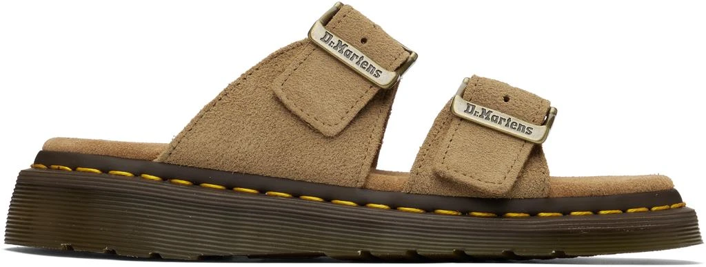 Dr. Martens Tan Josef Suede Slide Sandals 1