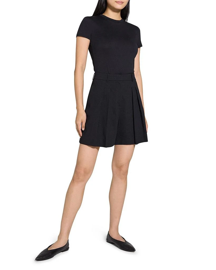 Theory Pleated Linen Shorts 6