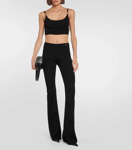Versace Greca intarsia high-rise flared pants 2