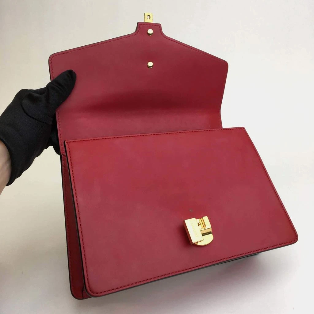 Gucci Gucci Red Leather Small Sylvie Shoulder Bag 21