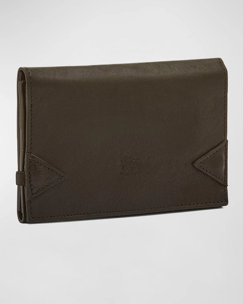 Il Bisonte Men's Elastic Band Trifold Wallet 2