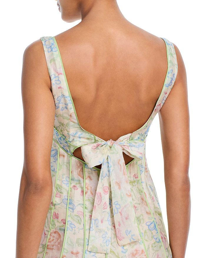 knee length dresses for ladies Annika Midi Dress- Deep Aqua Floral– Indie Indie Bang! Bang! main image 0