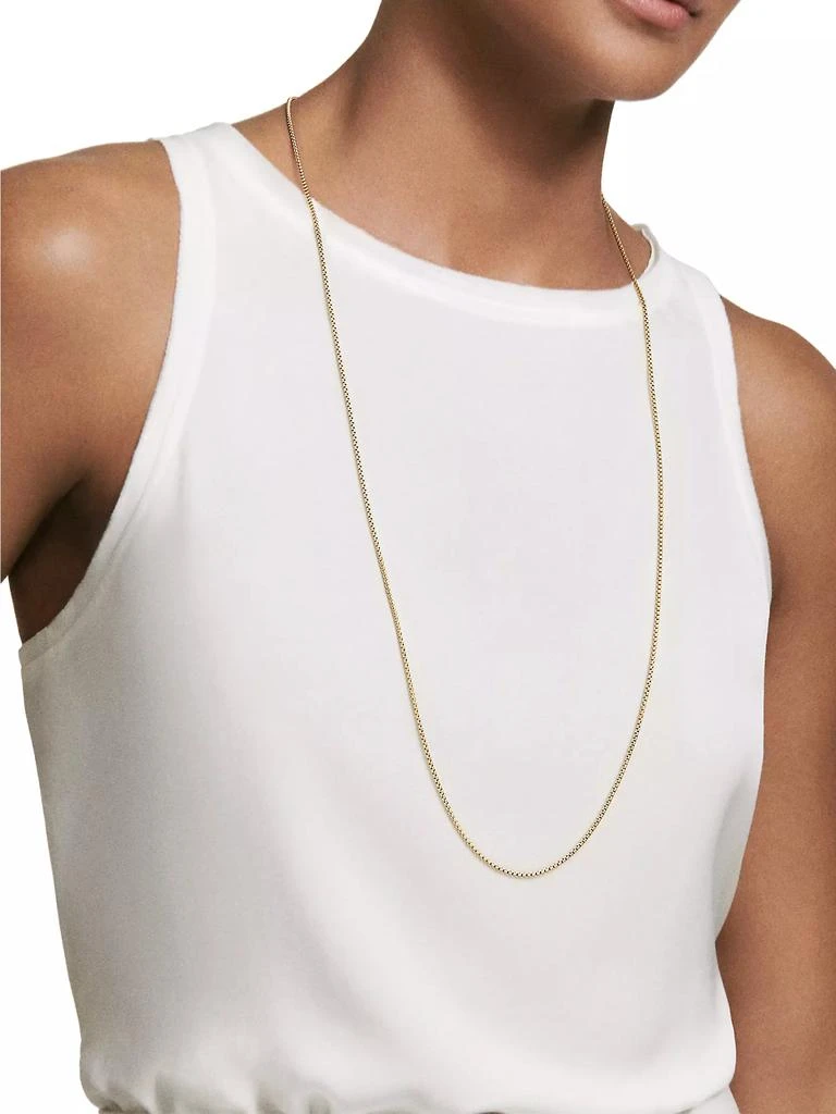 David Yurman Box Chain Slider Necklace in 18K Yellow Gold, 1.7mm 2