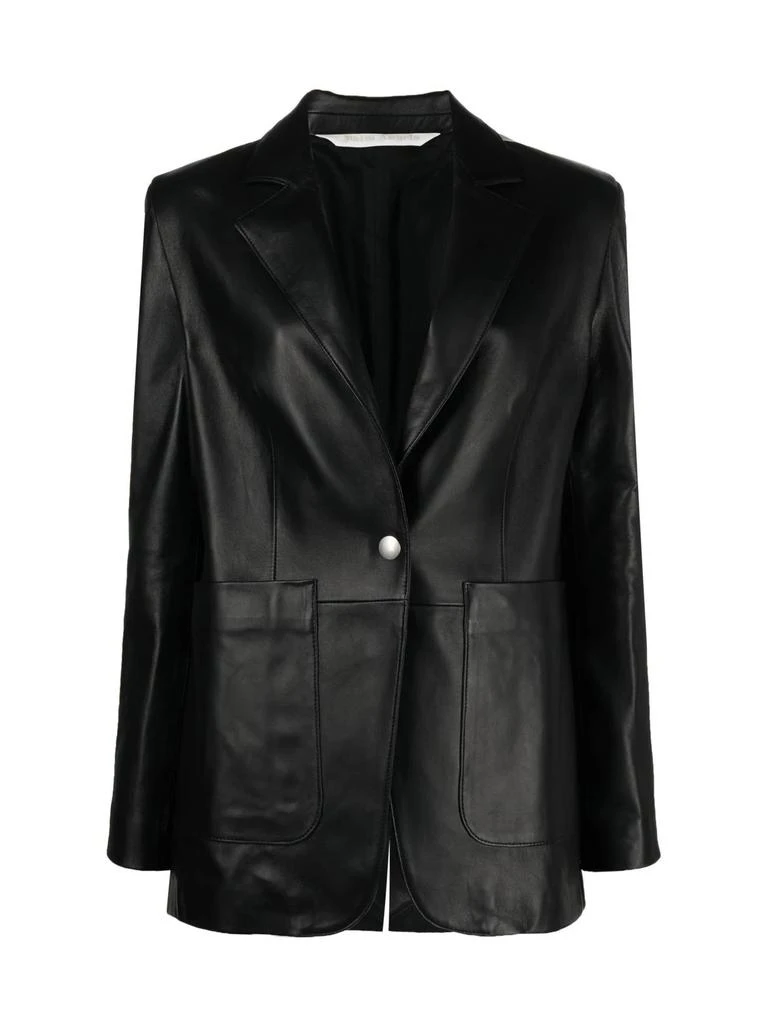 Palm Angels LEATHER TRACK BLAZER 1