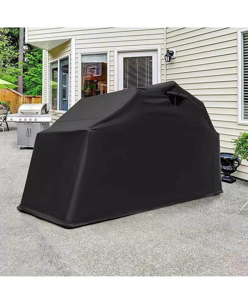 SKONYON Outdoor Motorcycle Shelter Waterproof Motorbike Storage Tent with Cover-Black 9