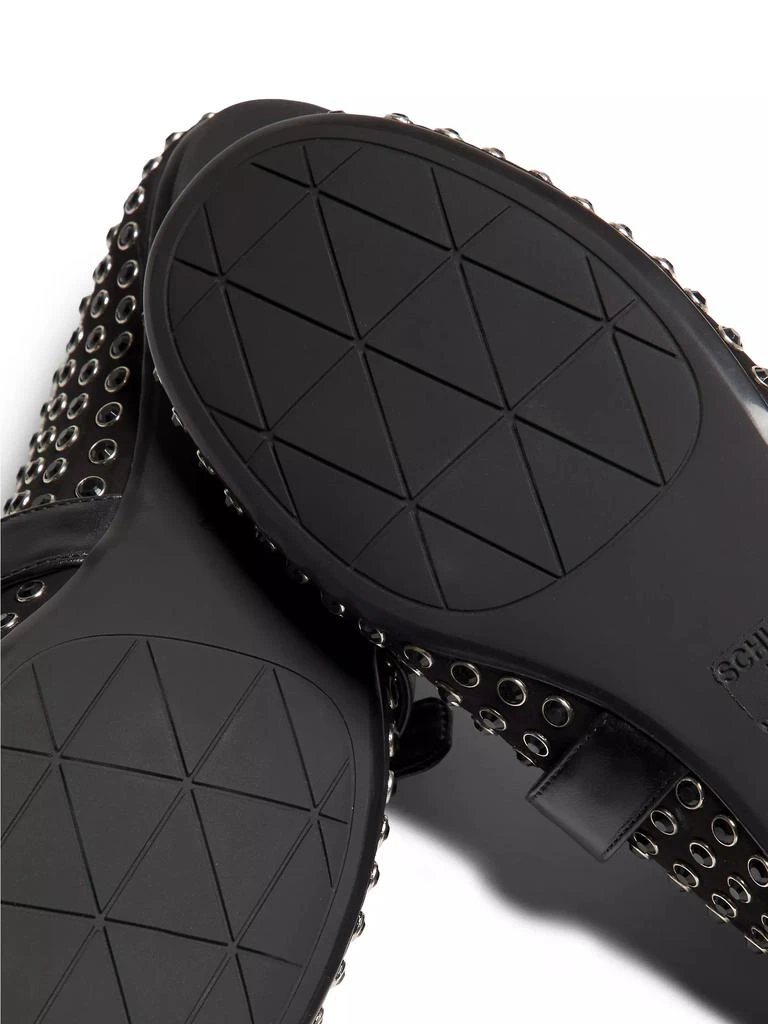Schutz Eiza Shine Studded Nubuck Ballet Flats 5